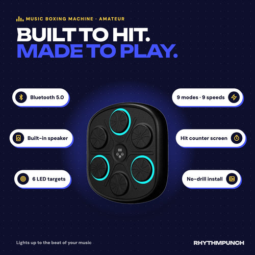 Features: Bluetooth music, light-up targets, built-in speaker