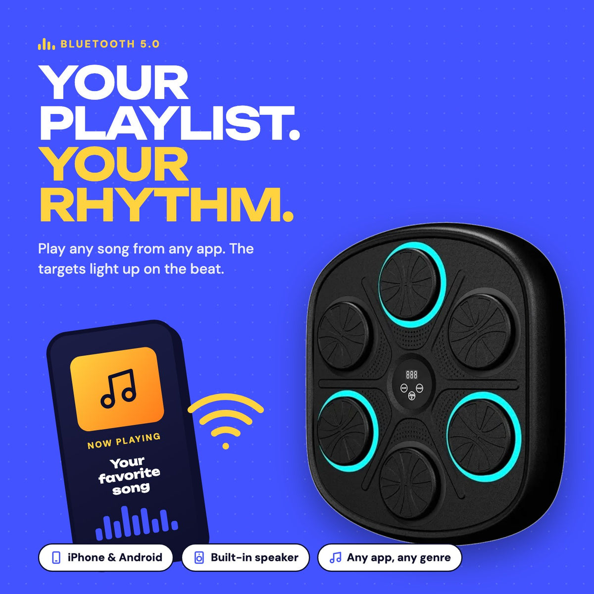 Play any song from your phone over Bluetooth
