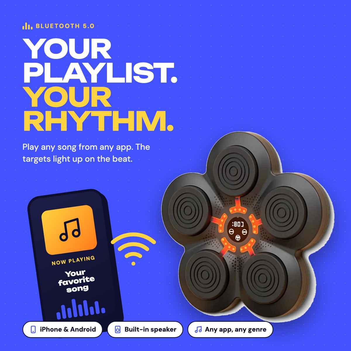 Play any song from your phone over Bluetooth