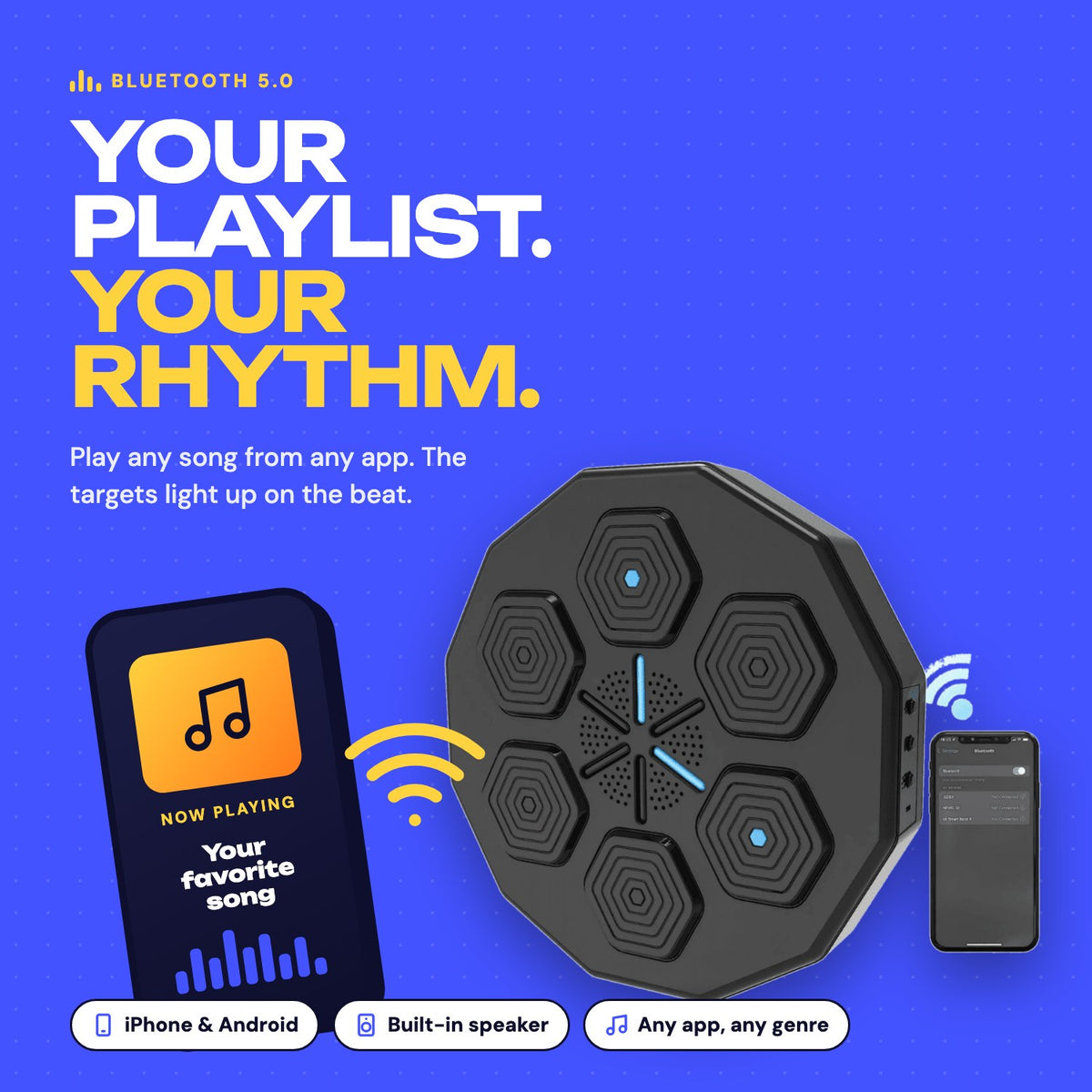 Play any song from your phone over Bluetooth